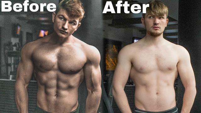 当肌肉男停止健身6个月，小伙晒出了转变图，网友：这需要勇气！