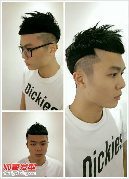 男士个性发型设计 男生短发分线设计发型